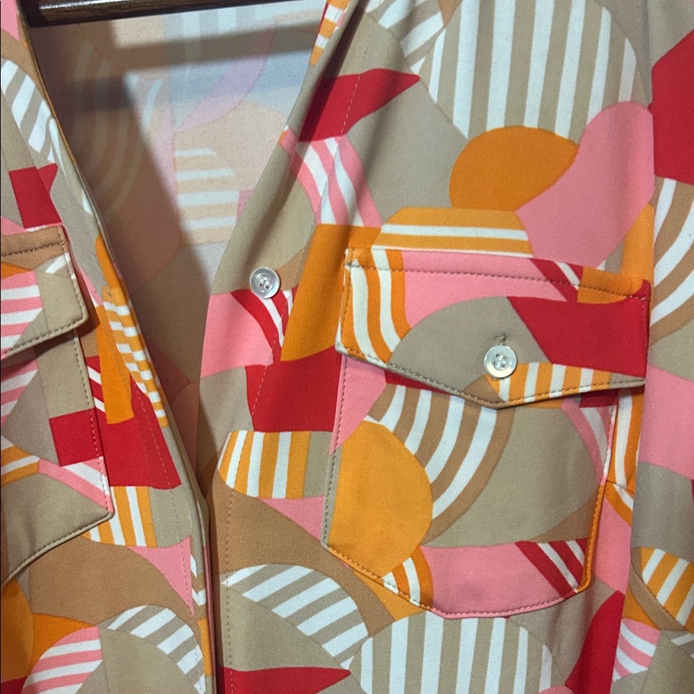 J. Mclaughlin Colorful Geometric Pattern Dress - image 4